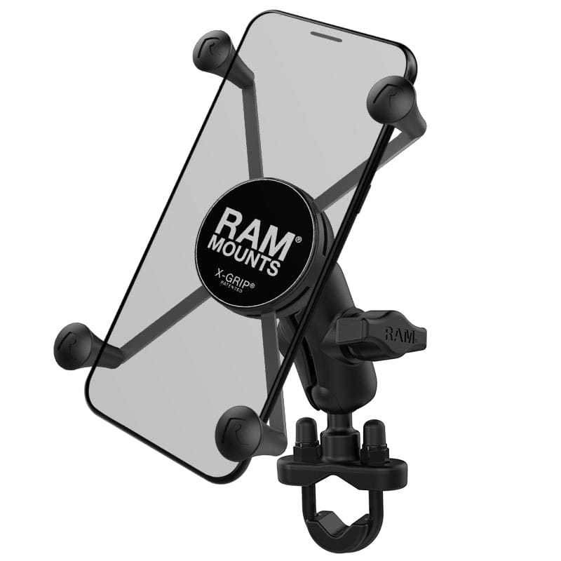 RAM® X-Grip® Large Phone Mount with Handlebar U-Bolt Base (RAM-B-149Z-A-UN10U) - Destination Moto