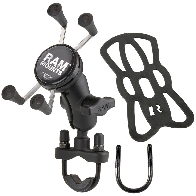 RAM® X-Grip® Phone Mount with Handlebar U-Bolt Base (RAM-B-149Z-A-UN7U) - Destination Moto