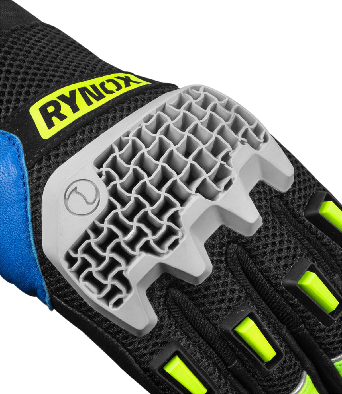 Destination Moto Rynox Gravel Dualsport Gloves (Hi Viz Green Blue)
