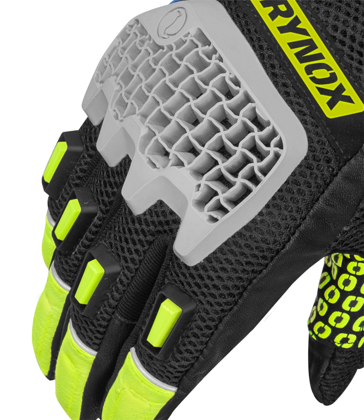 Destination Moto Rynox Gravel Dualsport Gloves (Hi Viz Green Blue)
