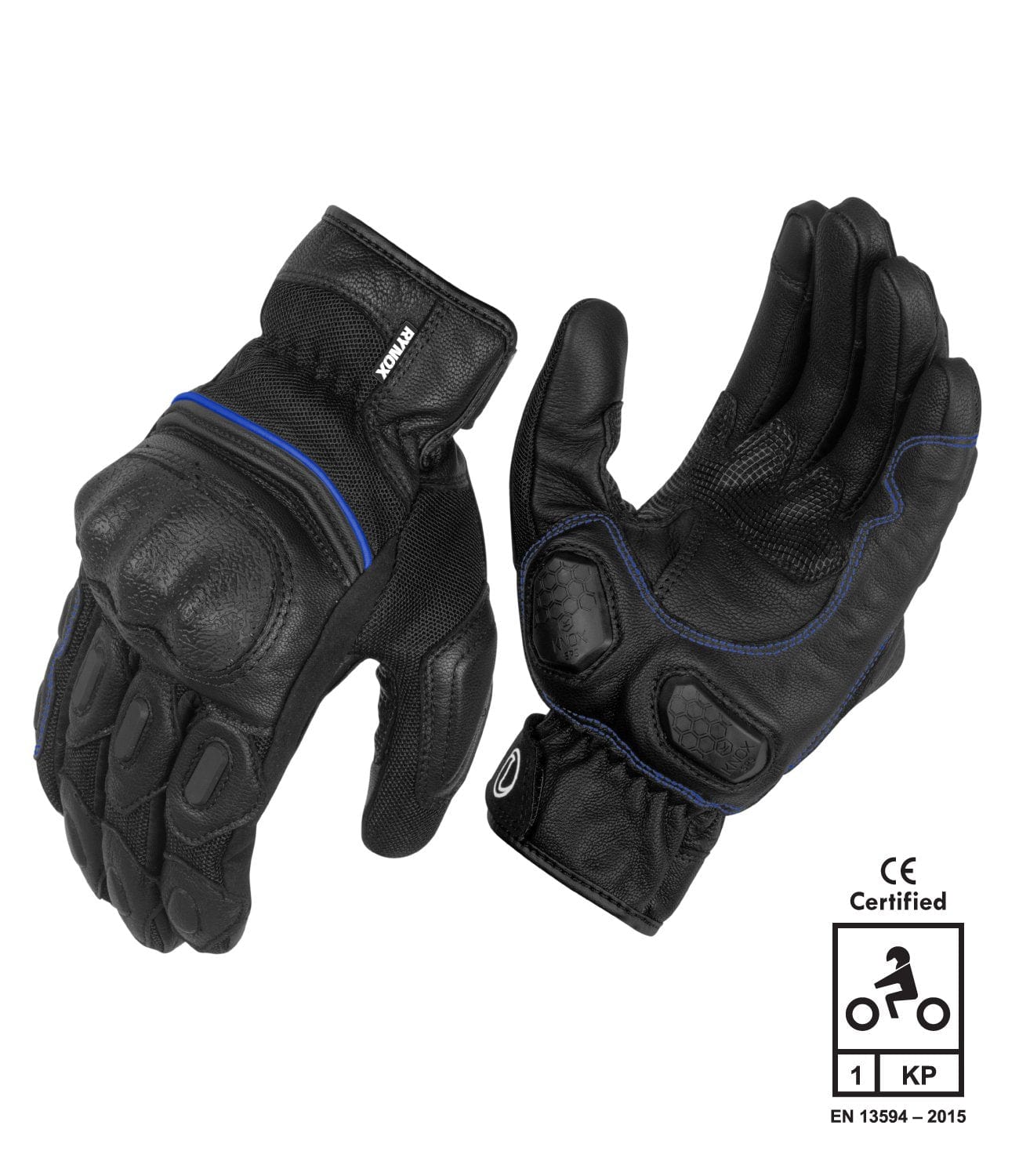 Rynox Tornado Pro 3 Gloves Black Blue - Destination Moto