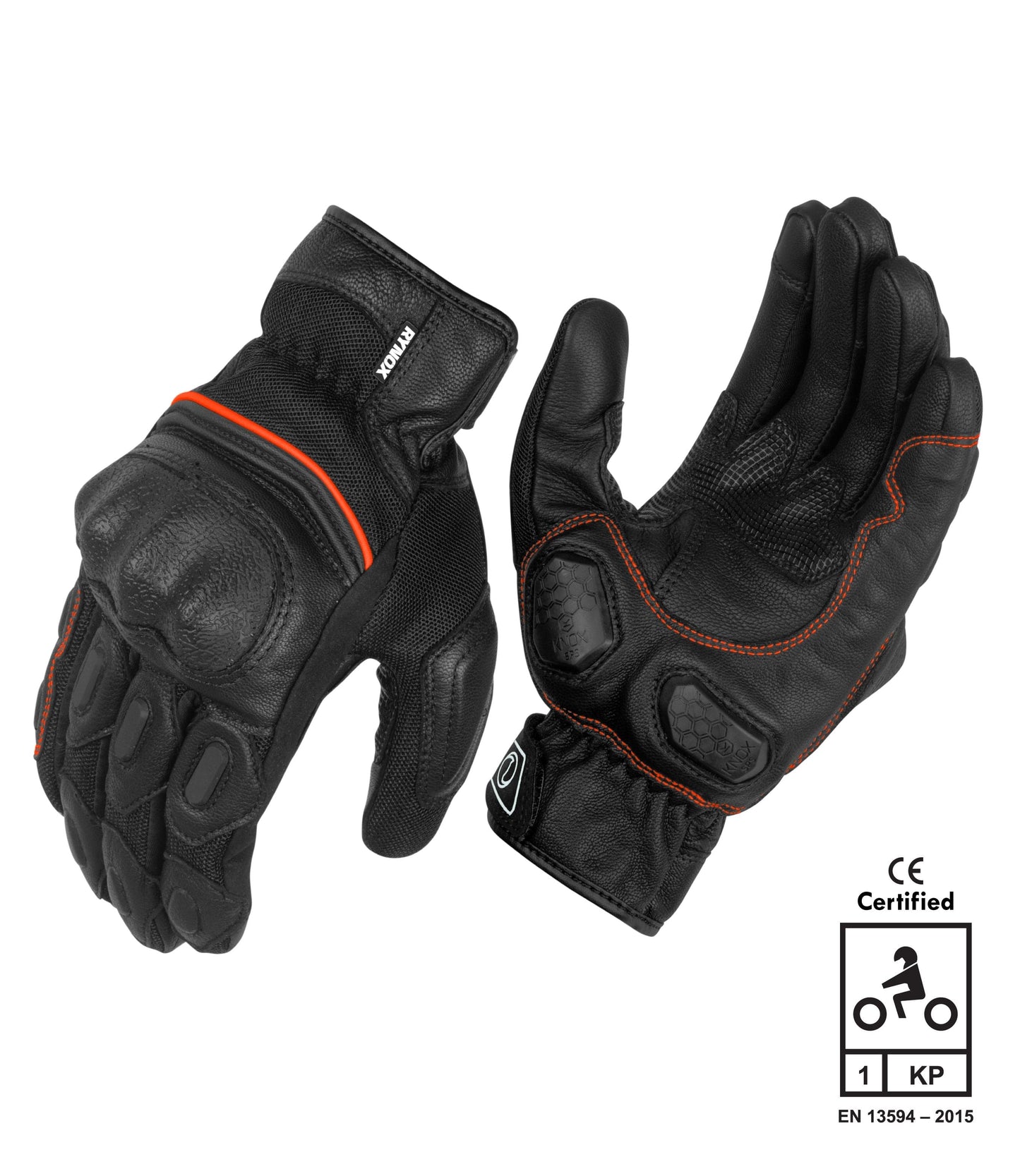 Destination Moto Rynox Tornado Pro 3 Gloves Black Orange
