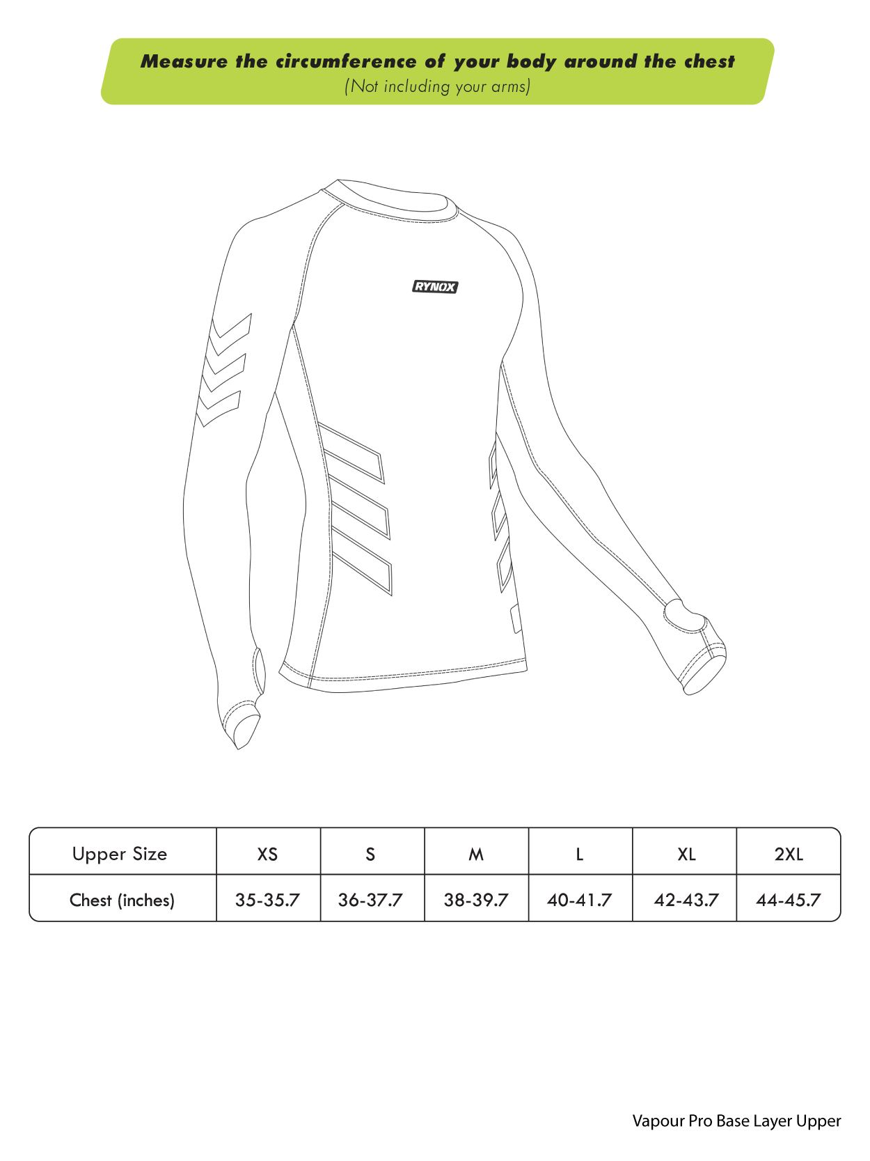 Destination Moto RYNOX VAPOUR PRO PERFORMANCE BASE LAYER - UPPER