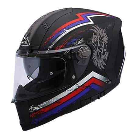 SMK Force Eagle MA235 Matt Black Blue Red - Destination Moto