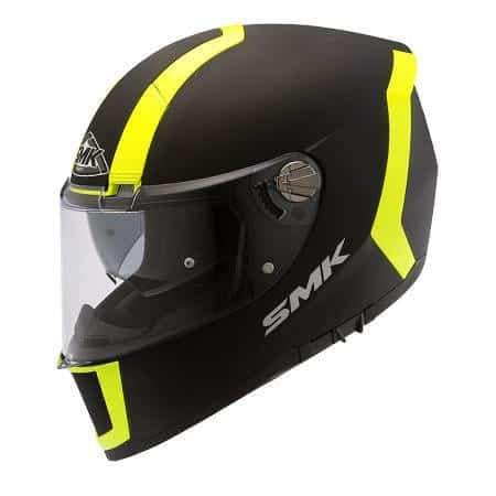 SMK Force Unicolour Matt Black Fluoroscent Yellow MA240 - Destination Moto