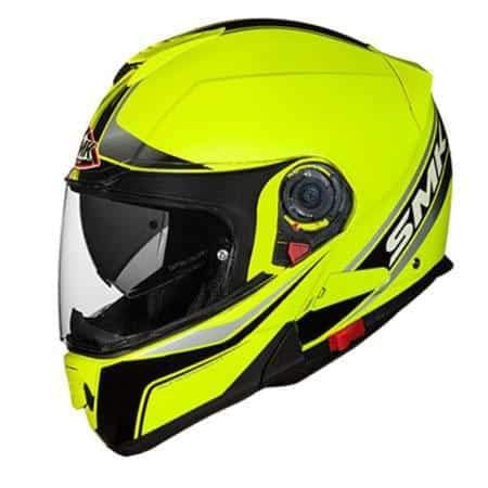SMK Glide Flip Up Flash Vision Hi Viz Yellow HV420 - Destination Moto