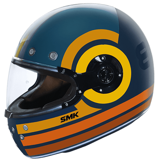 Destination Moto SMK Retro Rank Gloss Blue Orange Yellow GL574