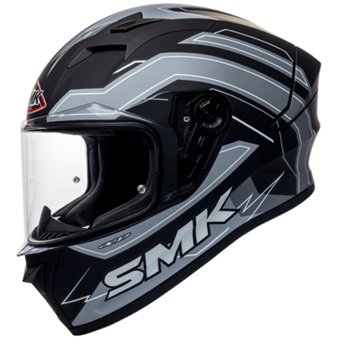 SMK Stellar Bolt Matt Black Grey White MA261 - Destination Moto