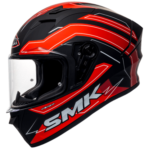 SMK Stellar Bolt Matt Black Red White MA231 - Destination Moto