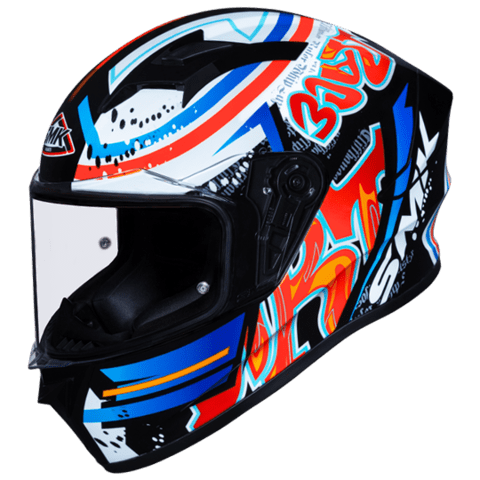 SMK Stellar Graffiti Black Red Orange Gloss GL237 - Destination Moto