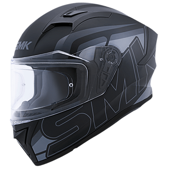 SMK Helmets SMK Stellar Stage Gloss Black Grey GL262