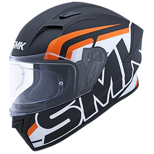 SMK Helmets SMK Stellar Stage Matt Black Orange White MA217