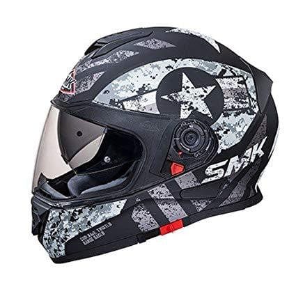 SMK Twister Captain Matt Black Grey MA266 - Destination Moto