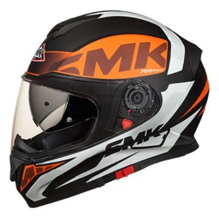 SMK Twister Logo Matt Black Orange MA271 - Destination Moto