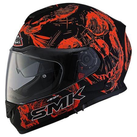 SMK Twister Skull Matt Black-Orange MA270 - Destination Moto