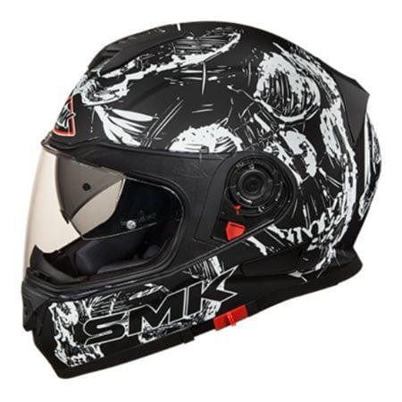 SMK Twister Skull Matt Black-White MA210 - Destination Moto