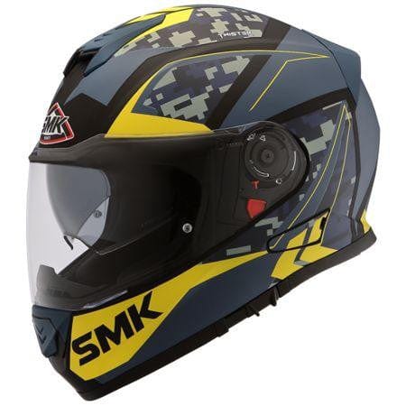 SMK Twister Zest Matt Blue Yellow MA254 - Destination Moto