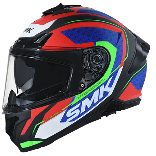 Destination Moto SMK Typhoon Helmet RD1 Gloss Black Red Blue GL235