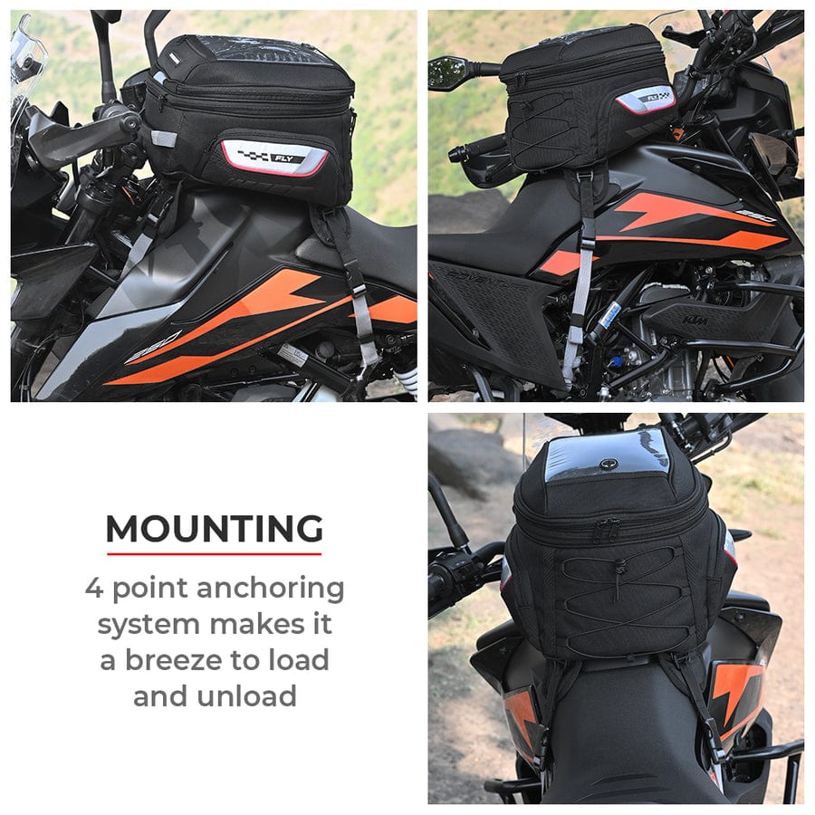 Destination Moto VIATERRA FLY UNIVERSAL MOTORCYCLE TANK BAG (STRAP BASED)